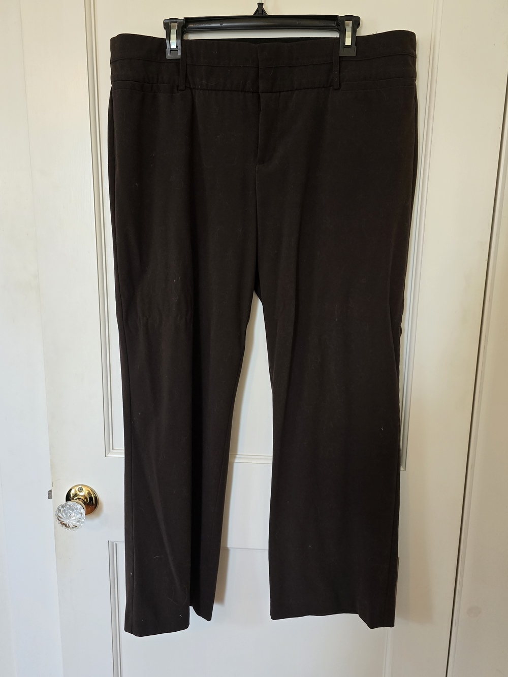 AB Studio Black Women's Straight-Leg Stretch Trousers 18